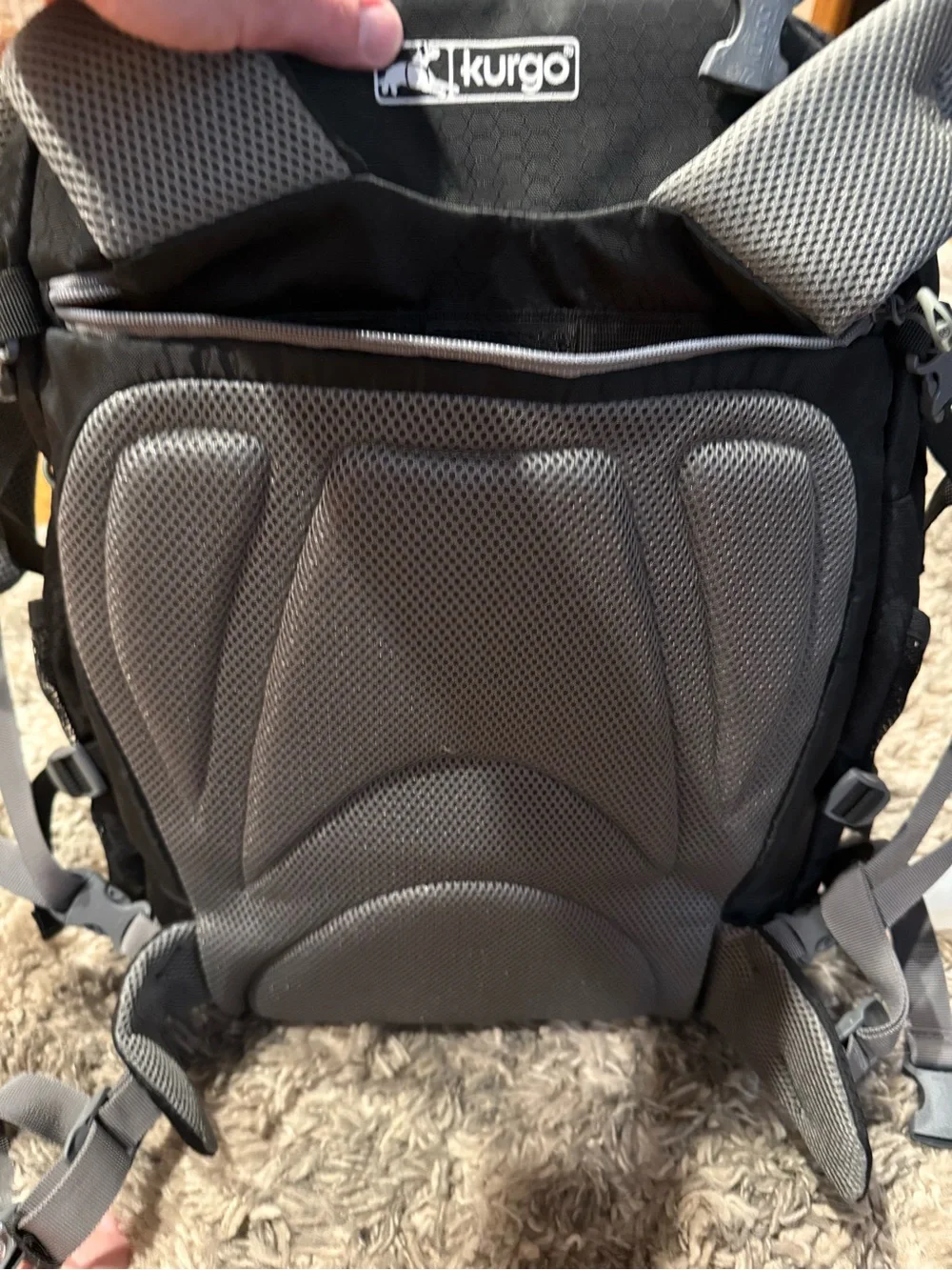 Kurgo G-Train Black and Orange Travel Backpack for Men